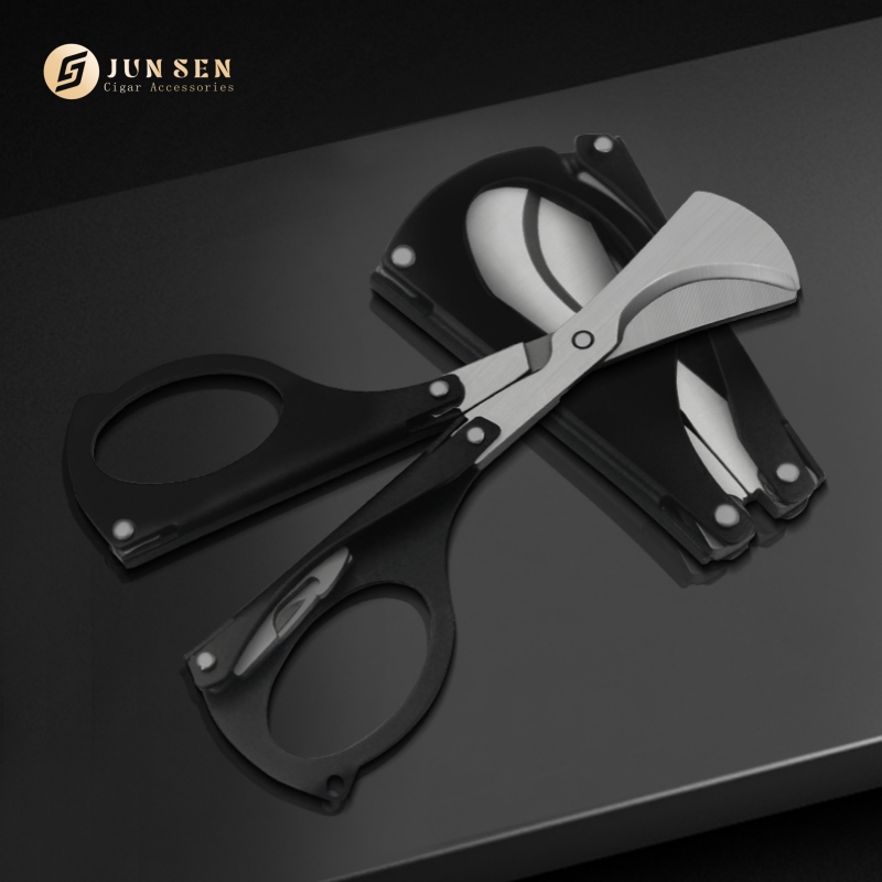 Portable Folding Cigar Scissors for Travelers & Connoisseurs