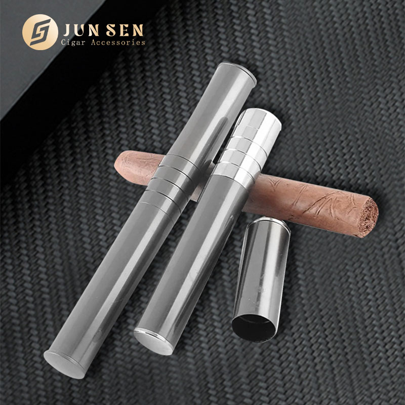 Wholesale Silver Single Cigar Tube  – Sleek, OEM/ODM Ready
