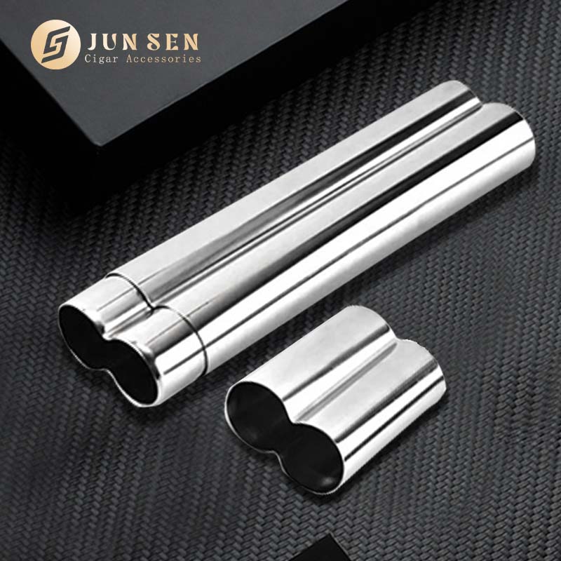 Best Stainless Steel Cigar Tube – Travel Case for 2 Cigars