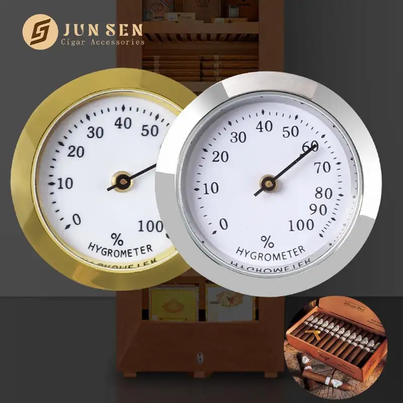 Luxury Metal Cigar Hygrometer for Premium Cigar Humidors